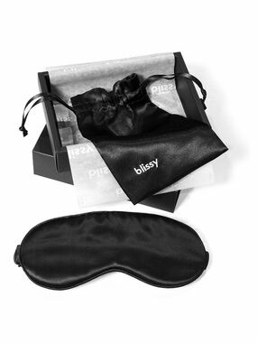 Blissy Black Silk Sleep Mask